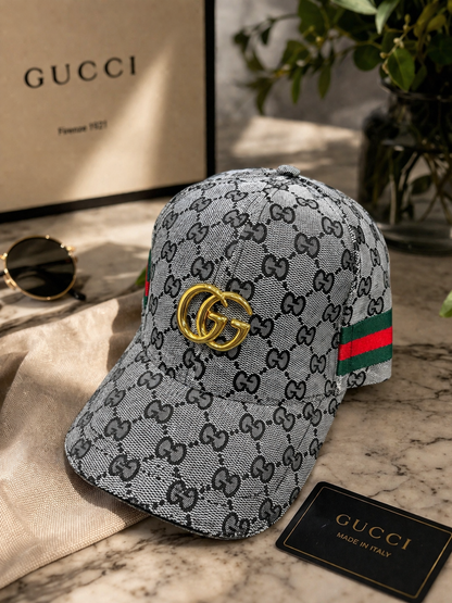 Luxury-Inspired Fashion Monogram Baseball Cap – Adjustable Designer Style Cap