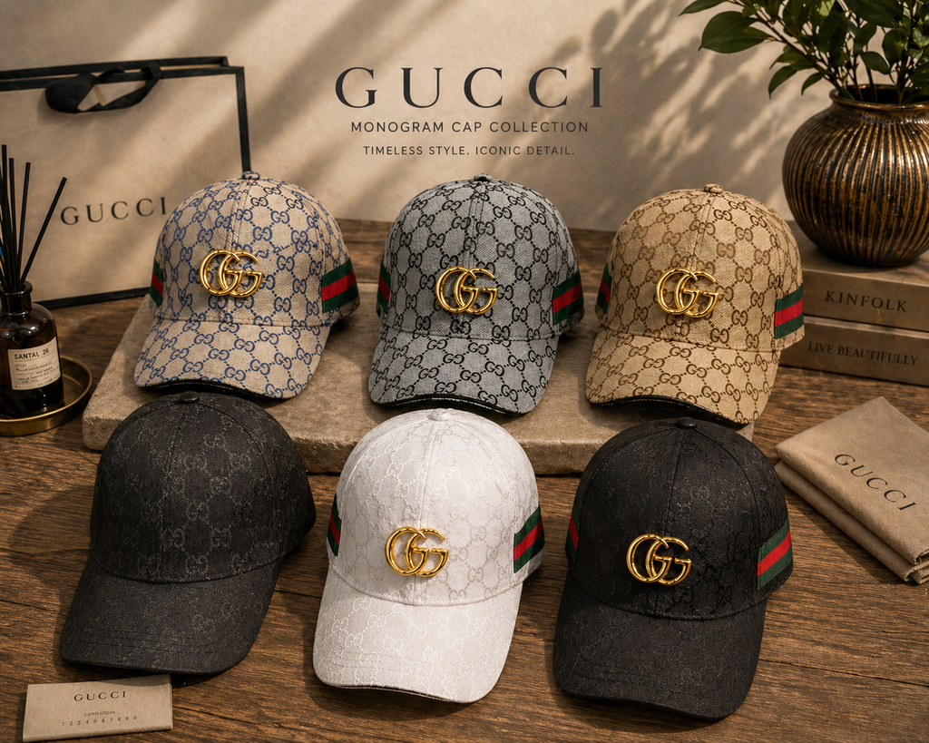 Luxury-Inspired Fashion Monogram Baseball Cap – Adjustable Designer Style Cap