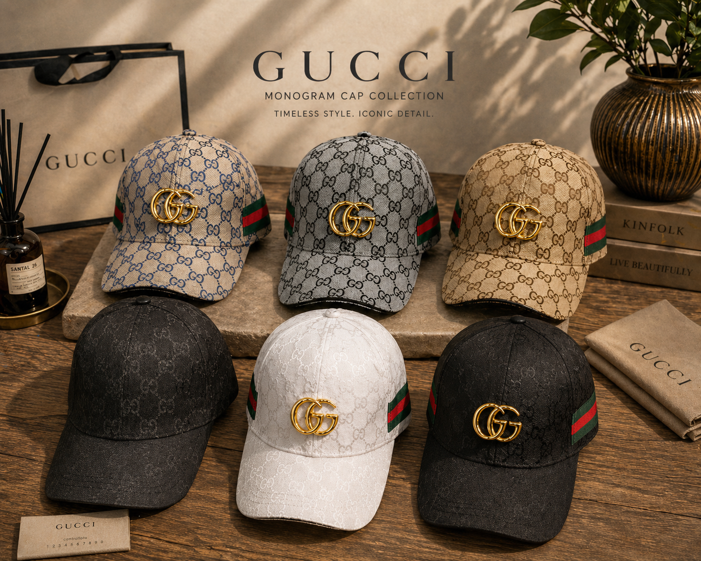 Luxury-Inspired Fashion Monogram Baseball Cap – Adjustable Designer Style Cap