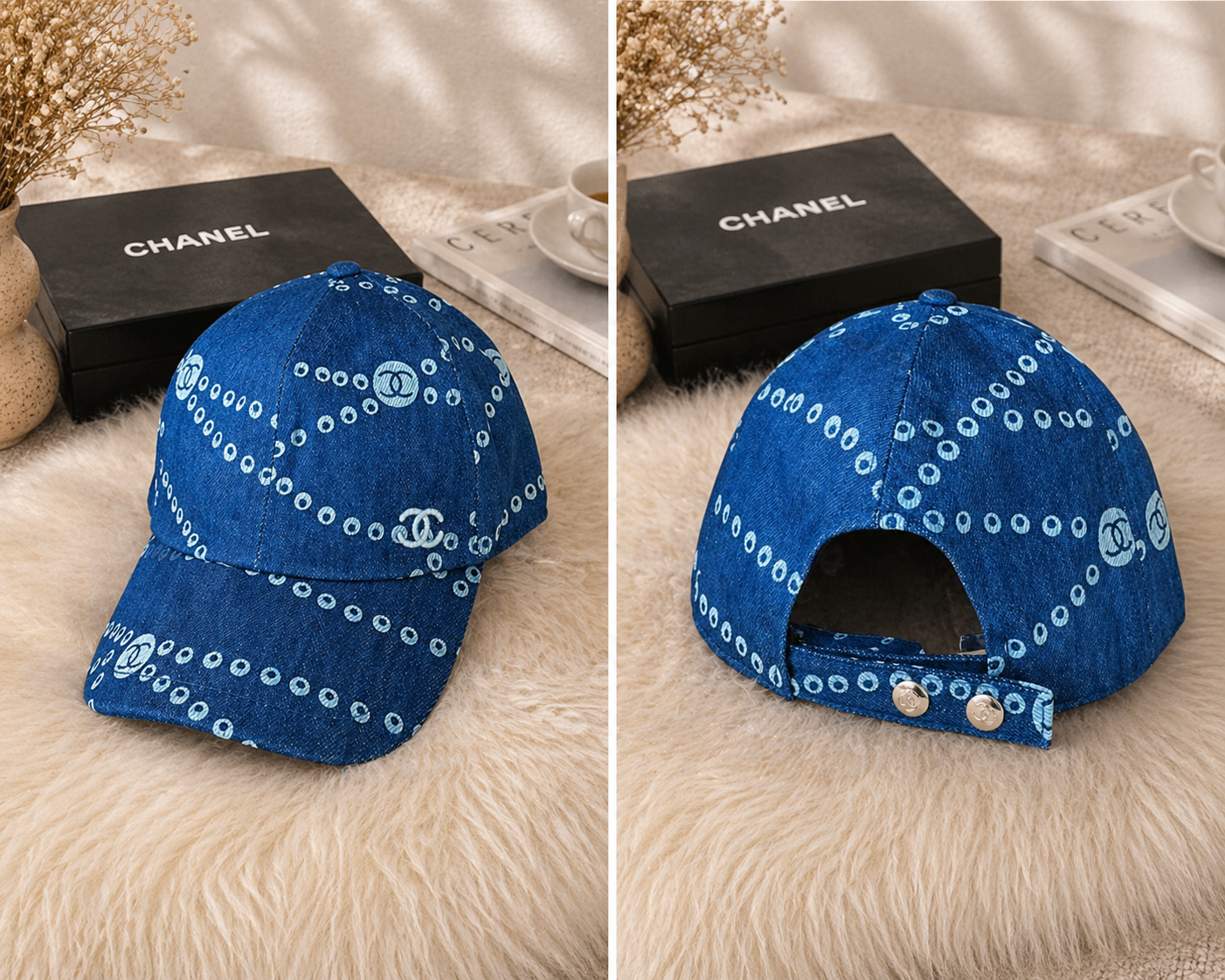 Luxury Monogram Fashion Cap Collection – 3 Color Options