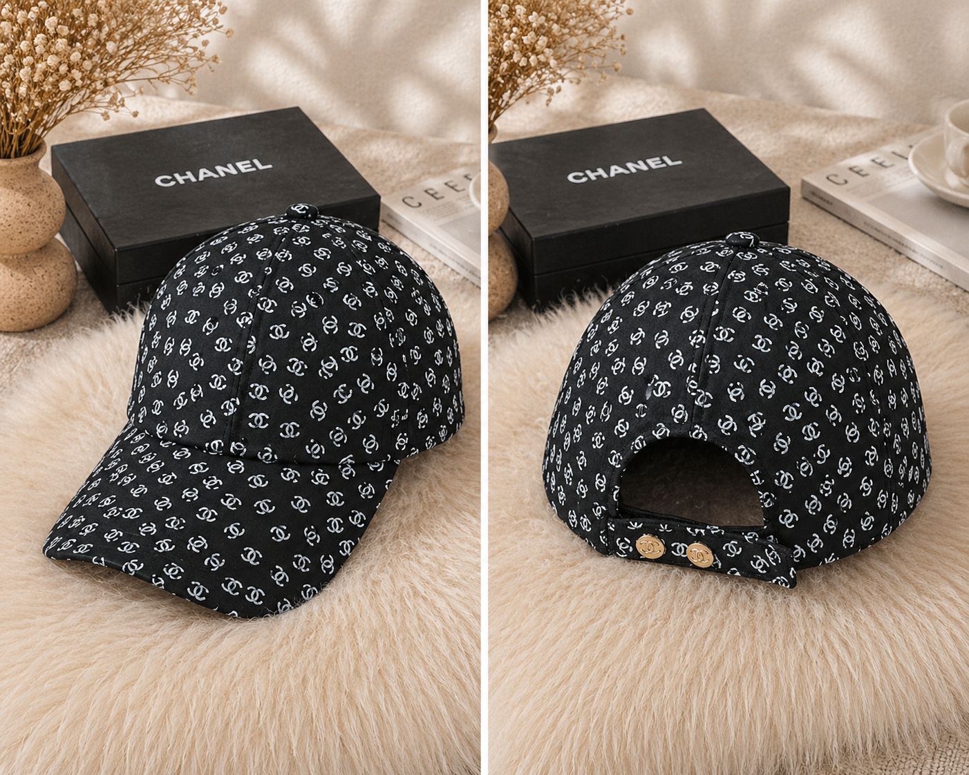 Luxury Monogram Fashion Cap Collection – 3 Color Options