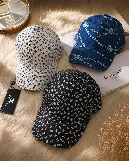 Luxury Monogram Fashion Cap Collection – 3 Color Options