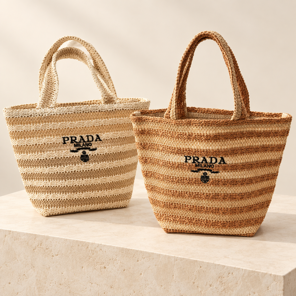 Striped Woven GWP Tote Bag – Two Colors