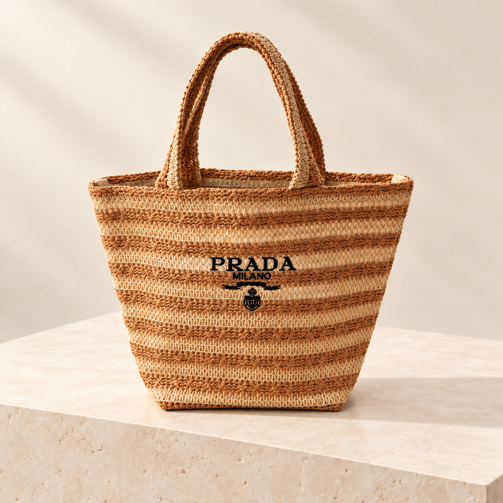 Striped Woven GWP Tote Bag – Two Colors
