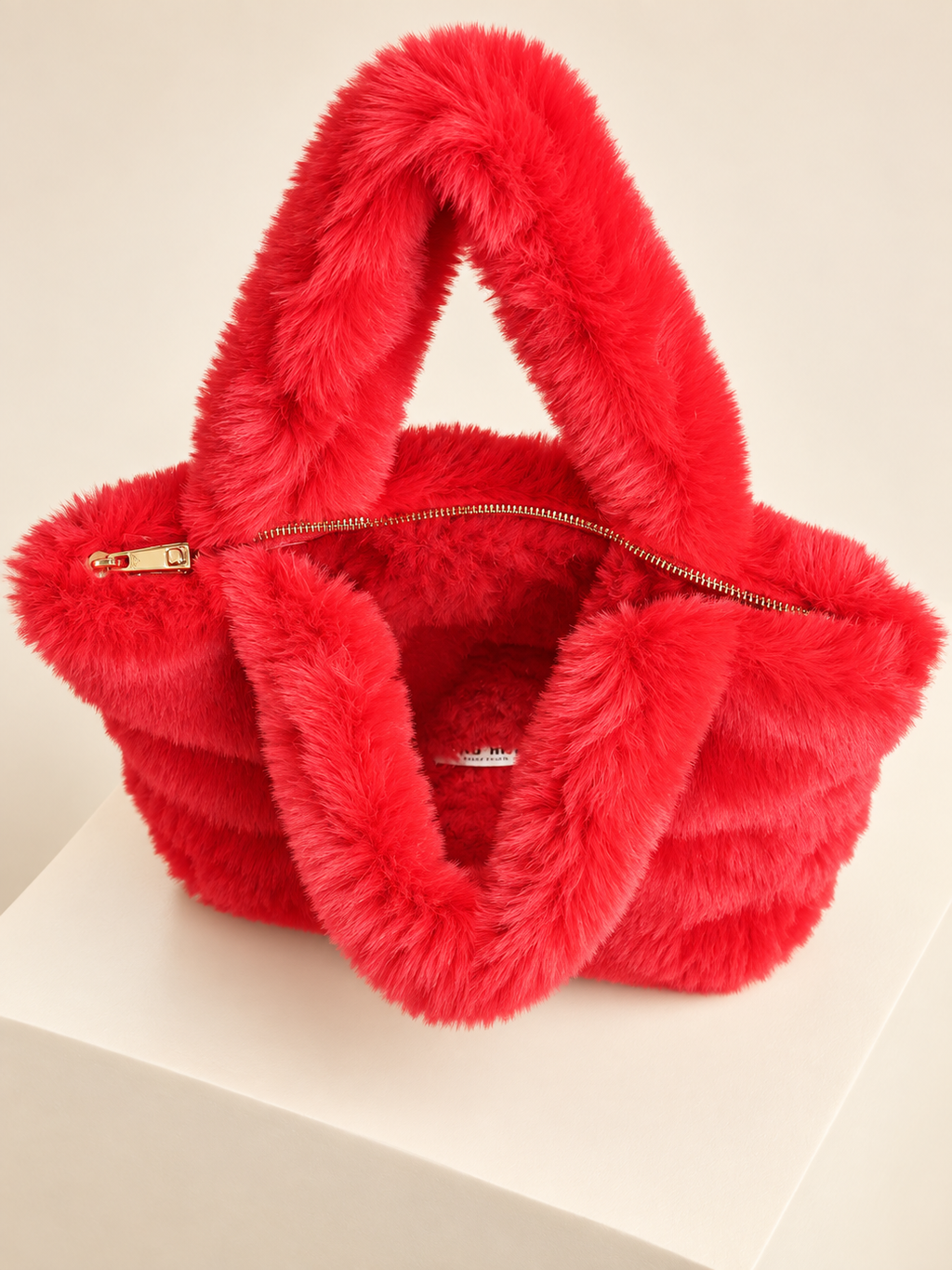 Miu Miu GWP Plush Faux Fur Tote Bag – Pink or Red