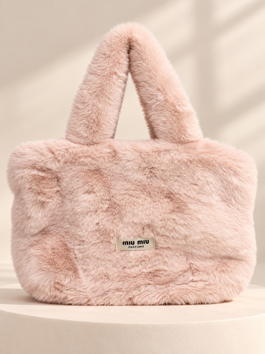 Miu Miu GWP Plush Faux Fur Tote Bag – Pink or Red