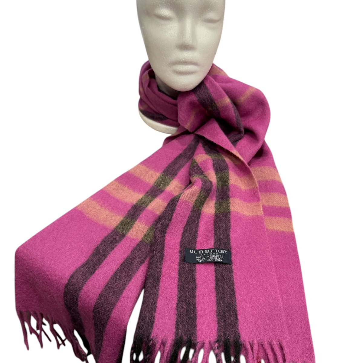 Burberry Pink 100% Cashmere Scarf - Clairely Amazing