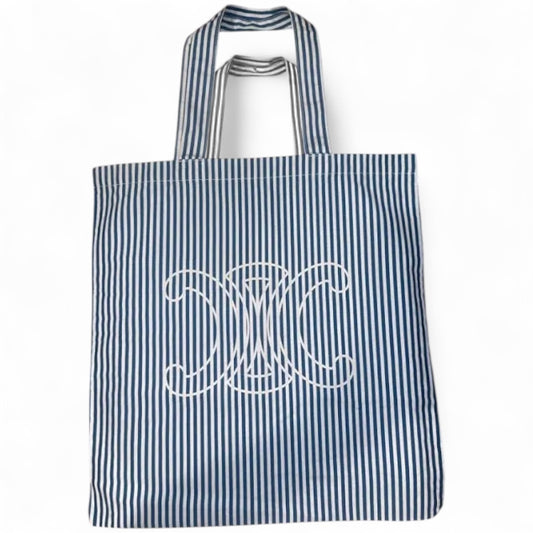 Celine Navy Stripe Tote