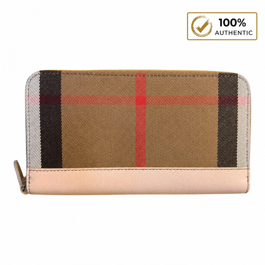 Burberry Large Check Zip Wallet – Brand New