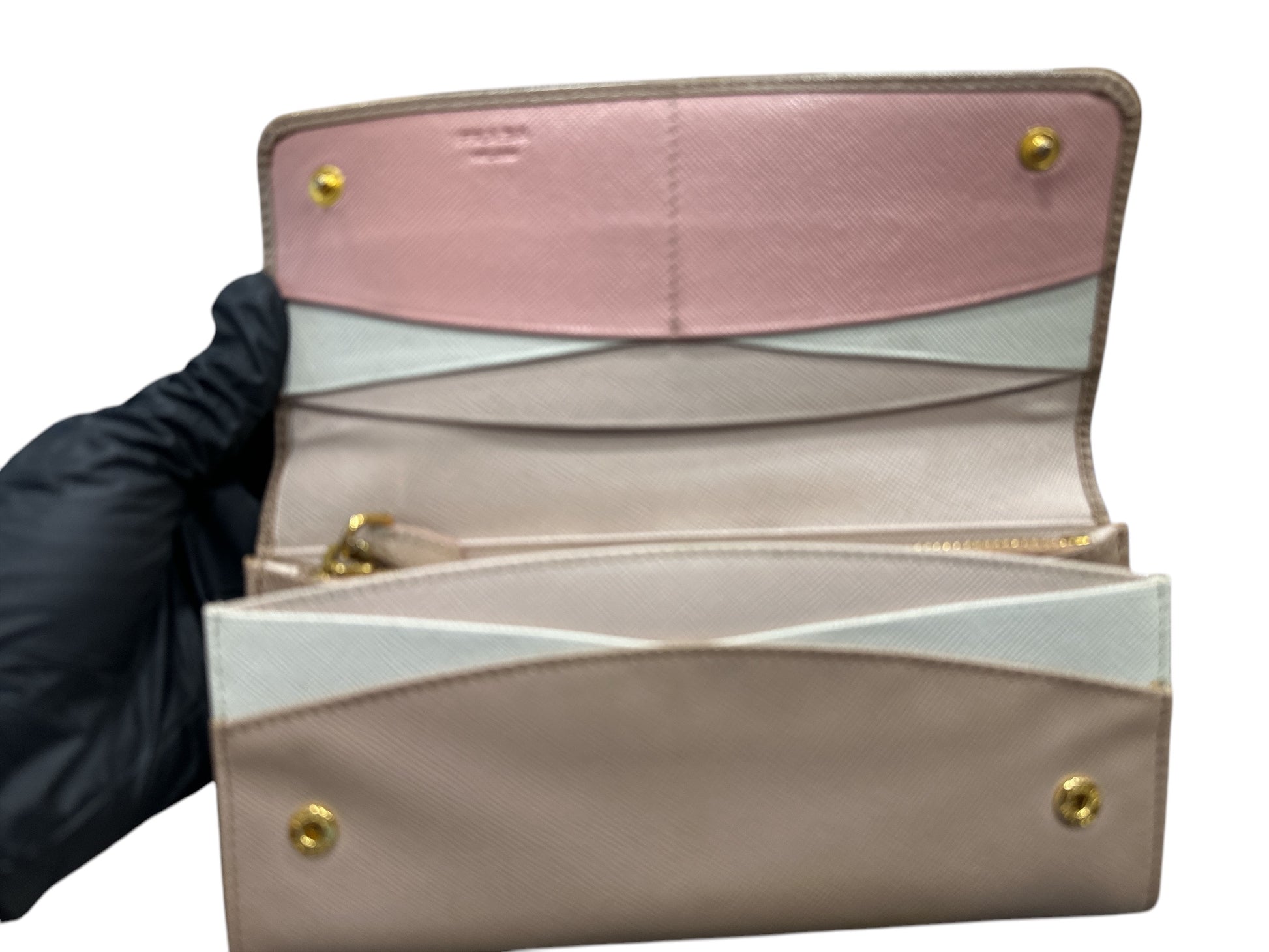 PRADA SAFFIANO MULTIC long wallet - Clairely Amazing