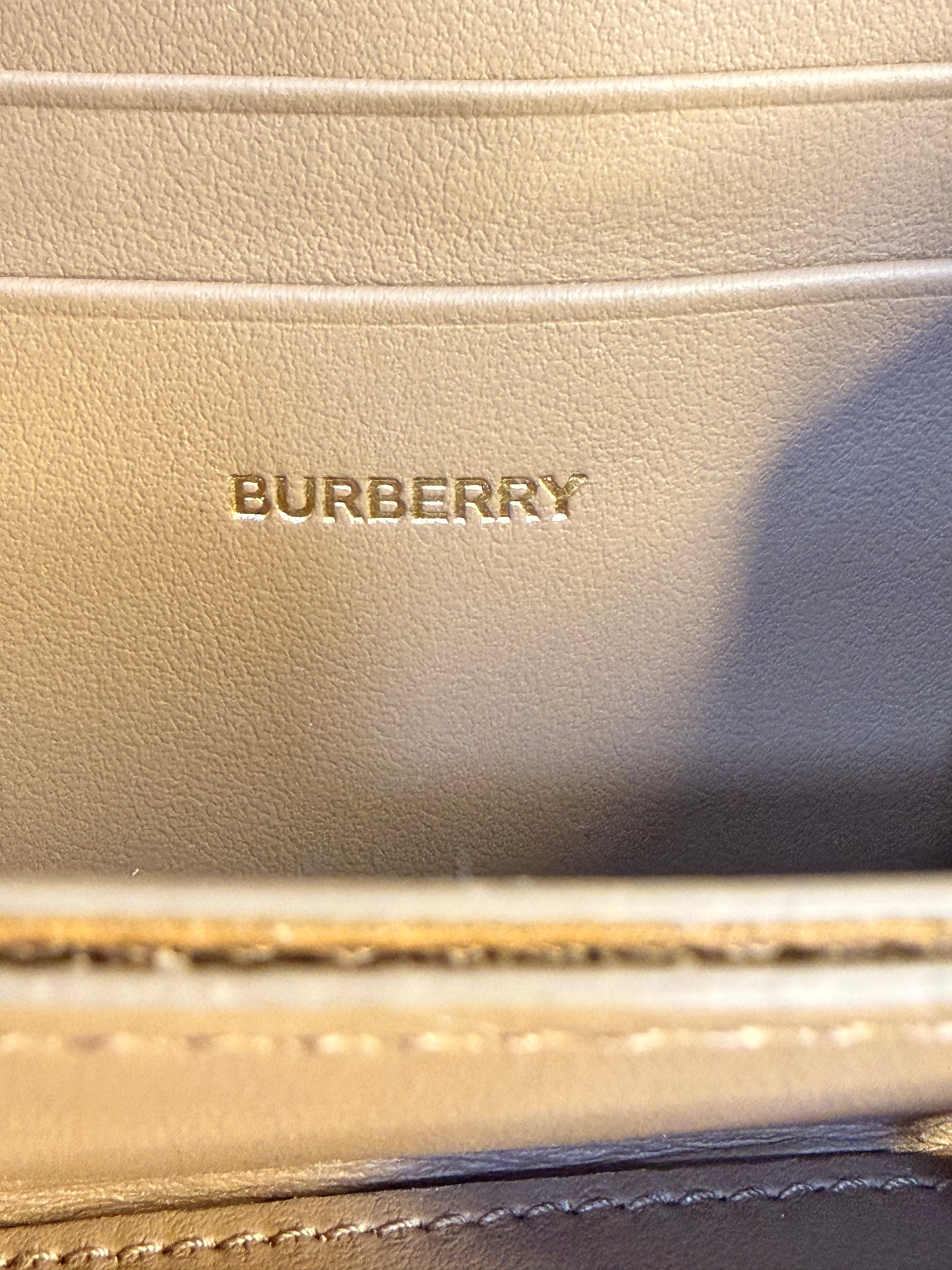 Burberry Pale Cameo Zip Around Compact Wallet