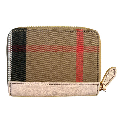 Burberry Pale Cameo Zip Around Compact Wallet