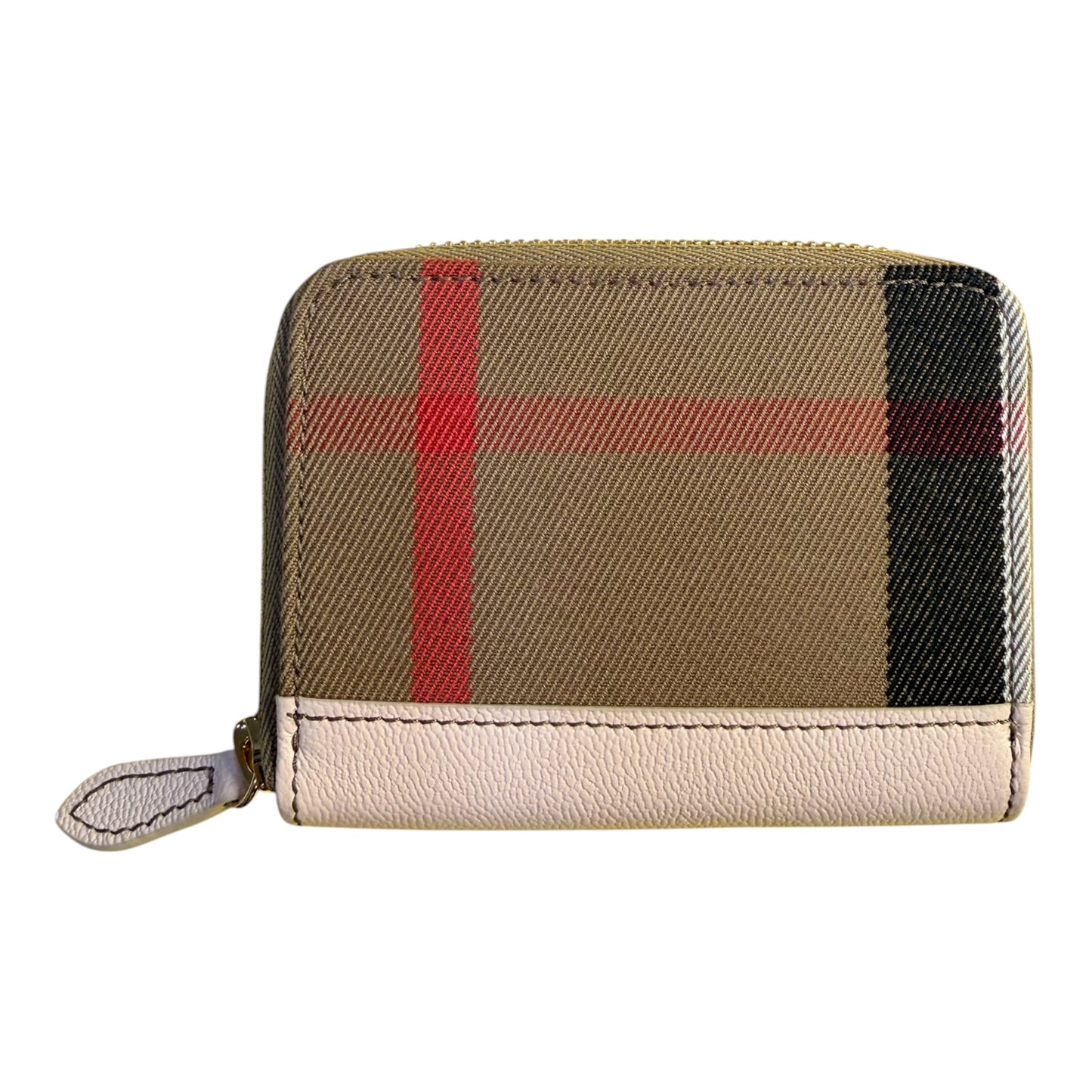 Burberry Pale Cameo Zip Around Compact Wallet