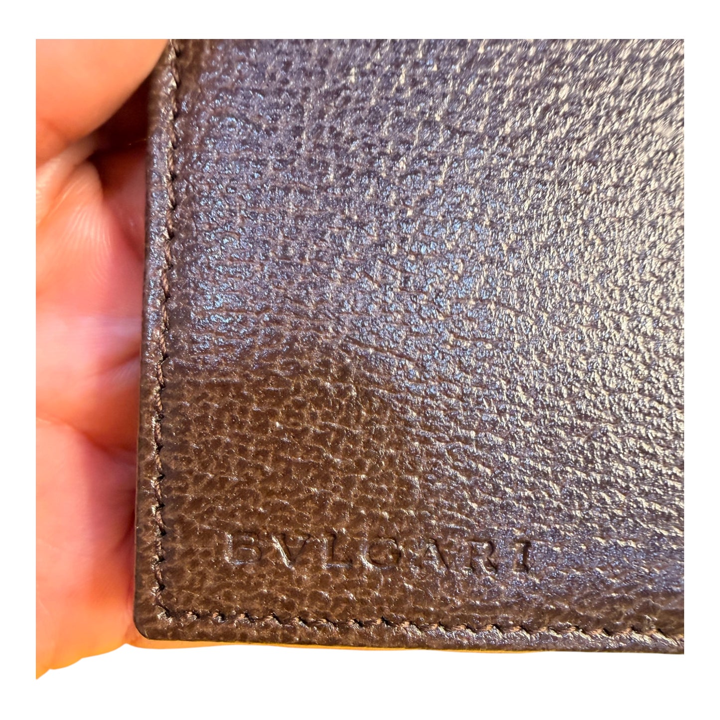 BVLGARI Brown Leather Wallet