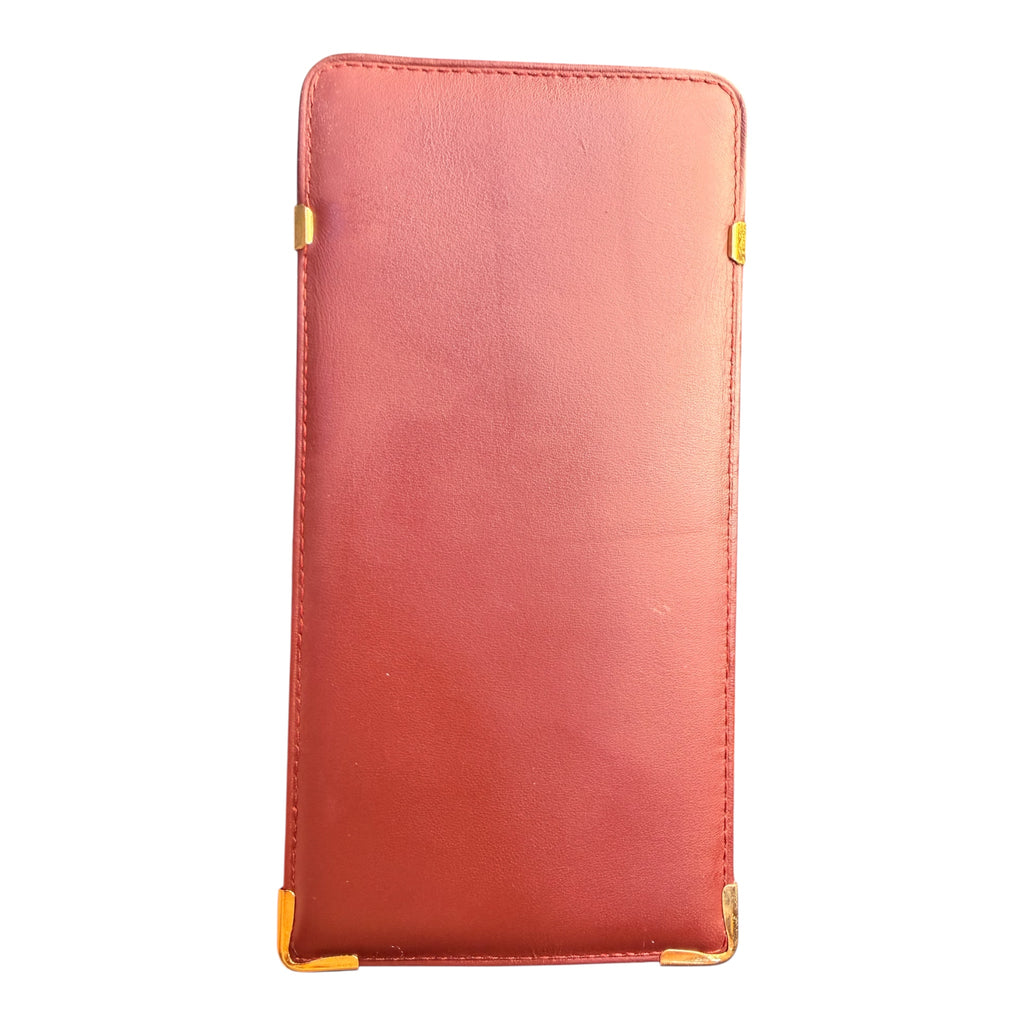Authentic Cartier Eyeglass Case – Burgundy Leather | Pre-Owned Excellent Condition