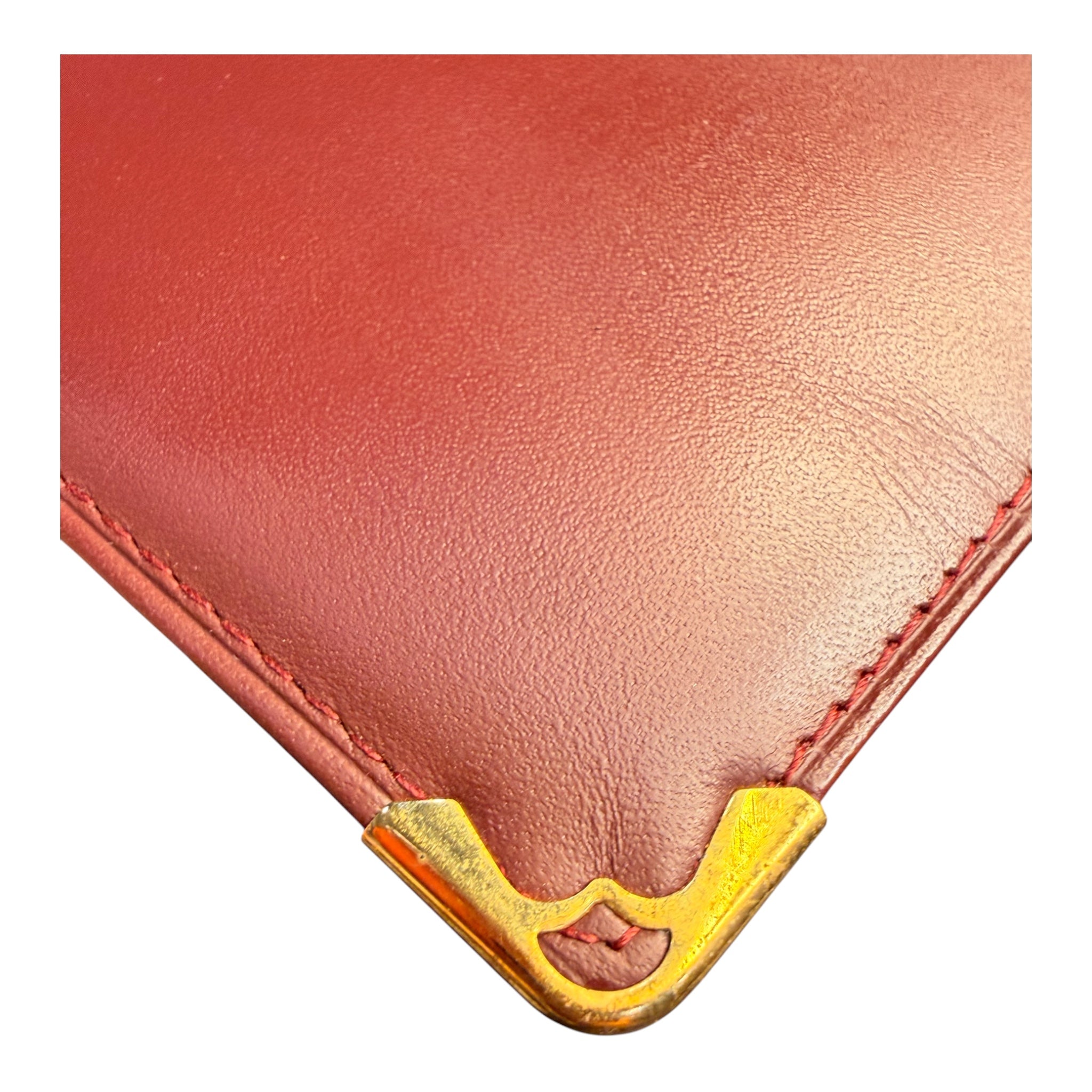 Authentic Cartier Eyeglass Case – Burgundy Leather | Pre-Owned Excellent Condition