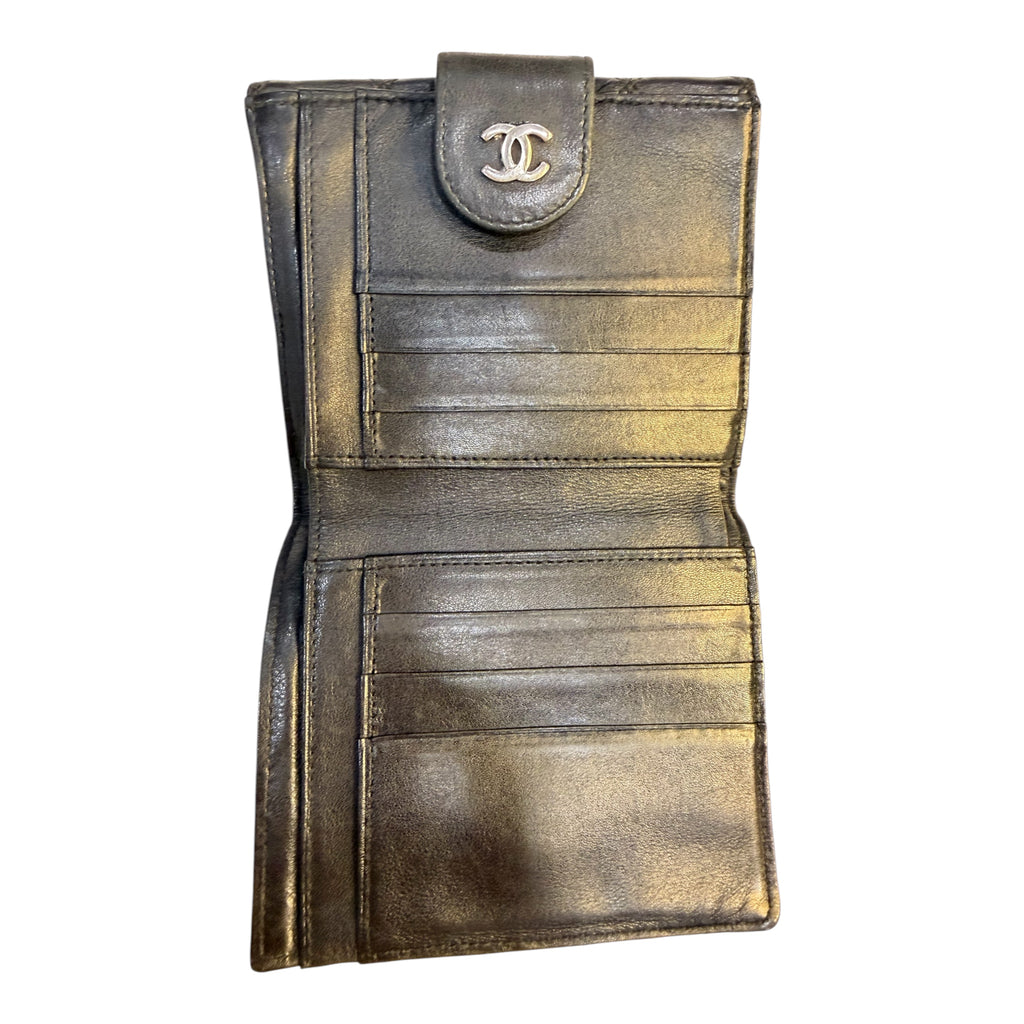 Chanel Black Lambskin Compact Wallet – Vintage Authentic