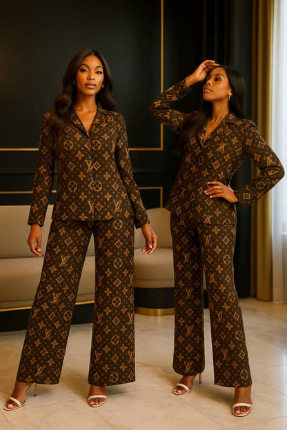 Chocolate Luxe Two-Piece Lounge Set