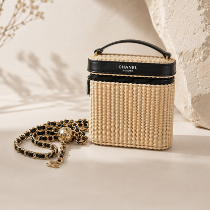 Chanel Beauté Straw Pouch – GWP Summer Cosmetic Case