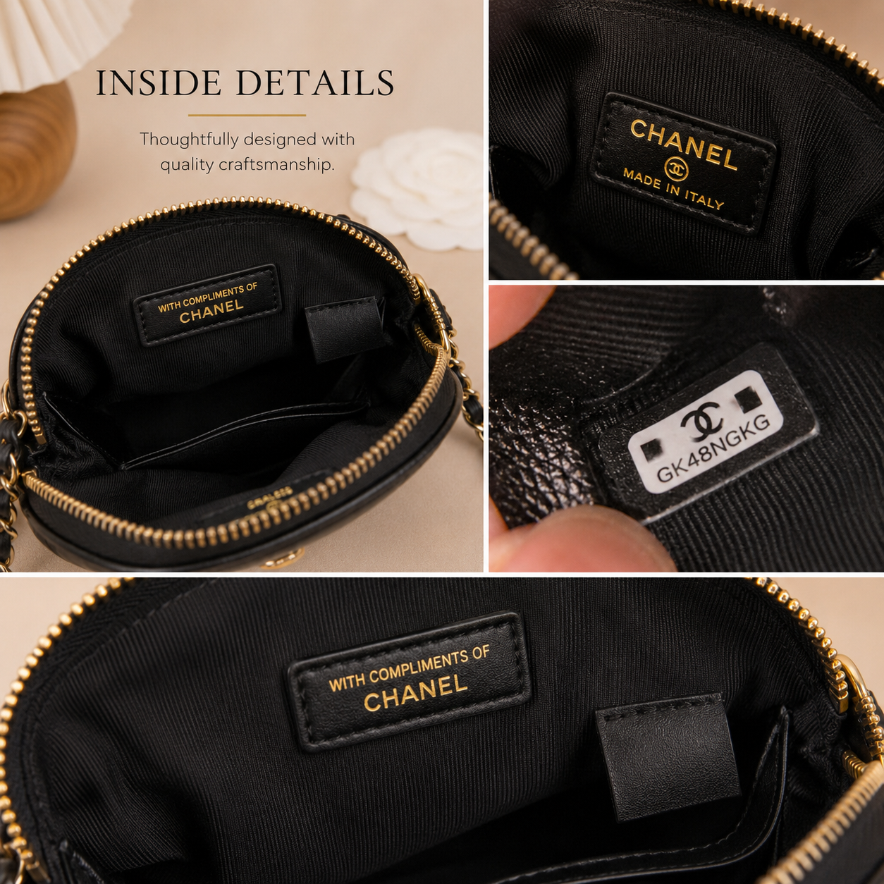 CHANEL Beauty Shell     Mini Crossbody Bag Caviar-Style GWP Bag