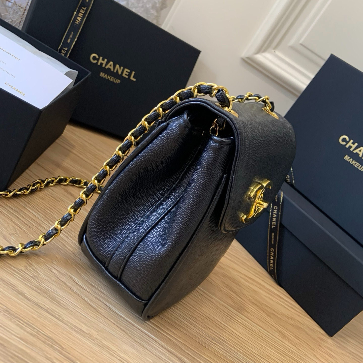 CHANEL Makeup turn lock Crossbody Bag GWP