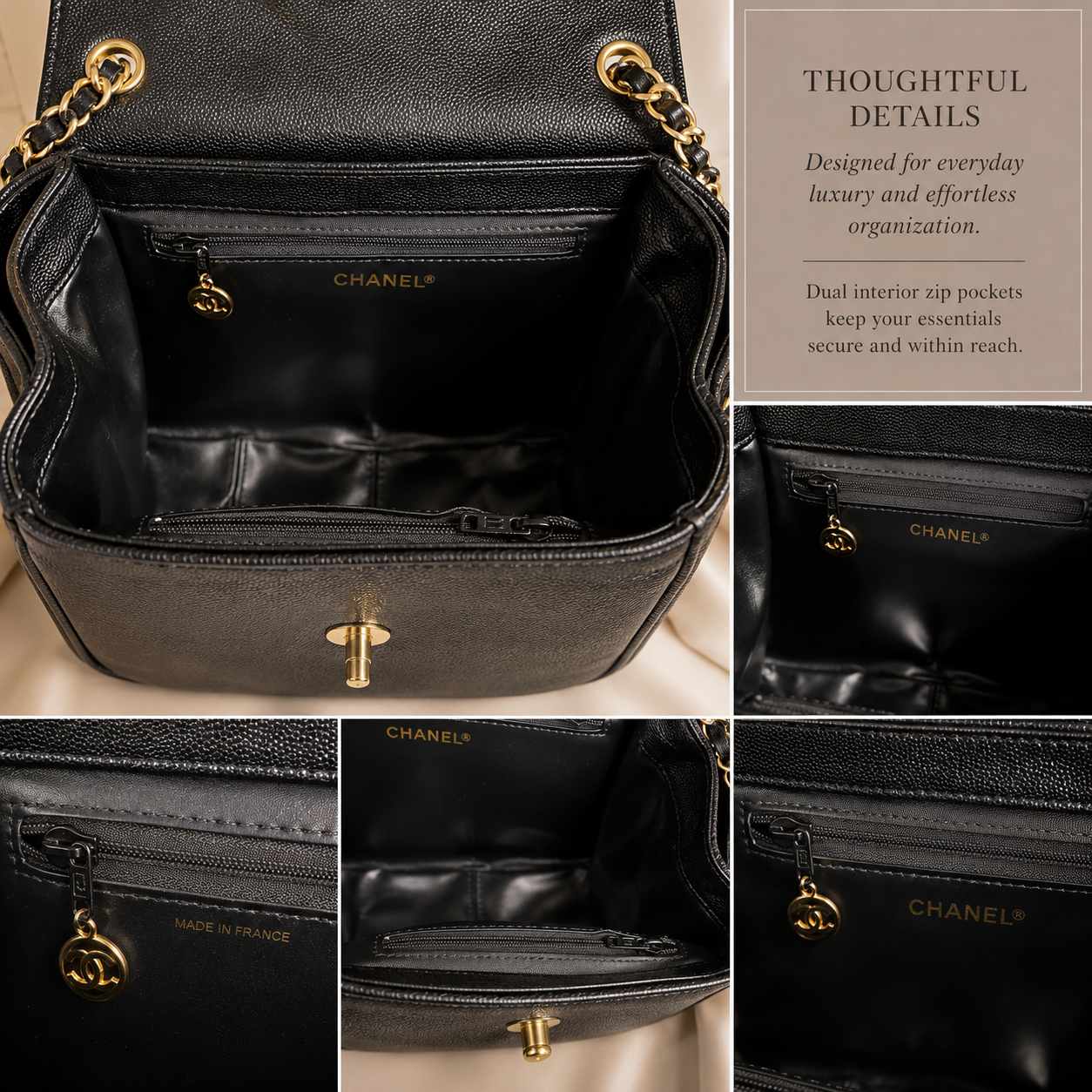 CHANEL Makeup turn lock Crossbody Bag GWP