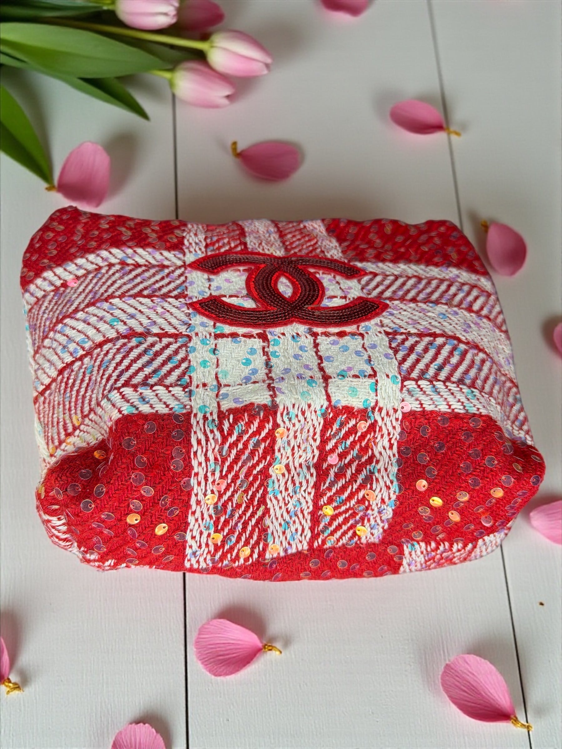 Red Sequin Chanel GWP Tote