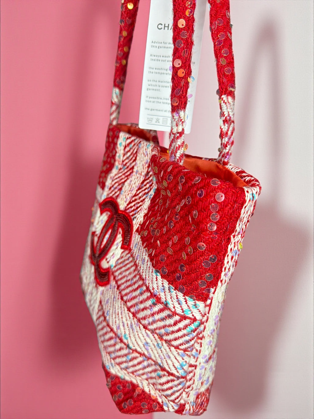 Red Sequin Chanel GWP Tote