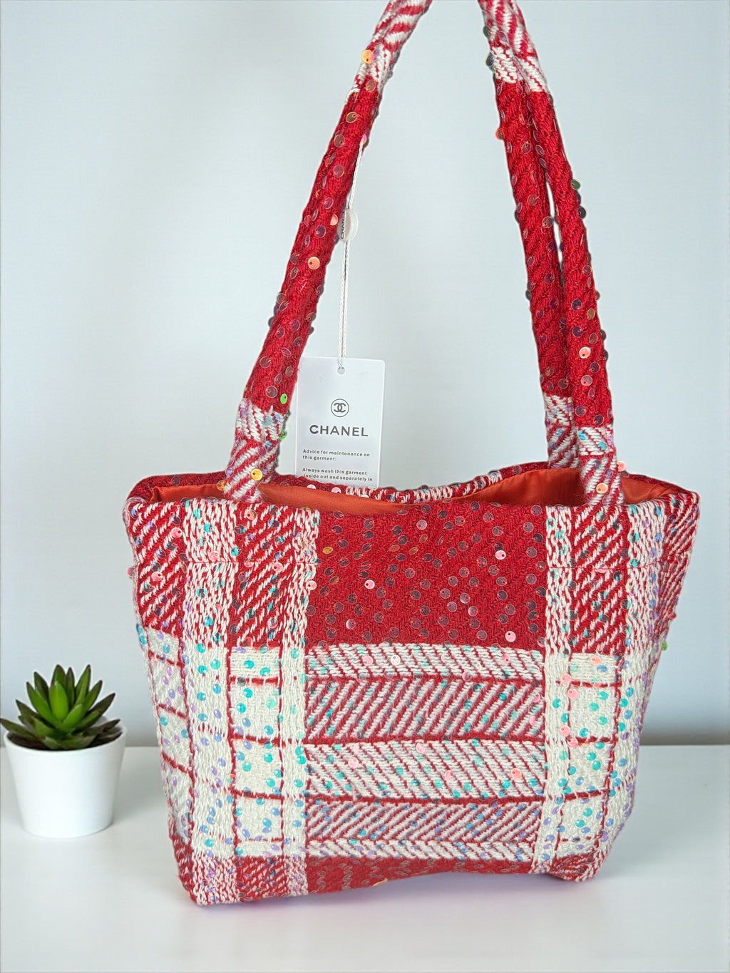 Red Sequin Chanel GWP Tote