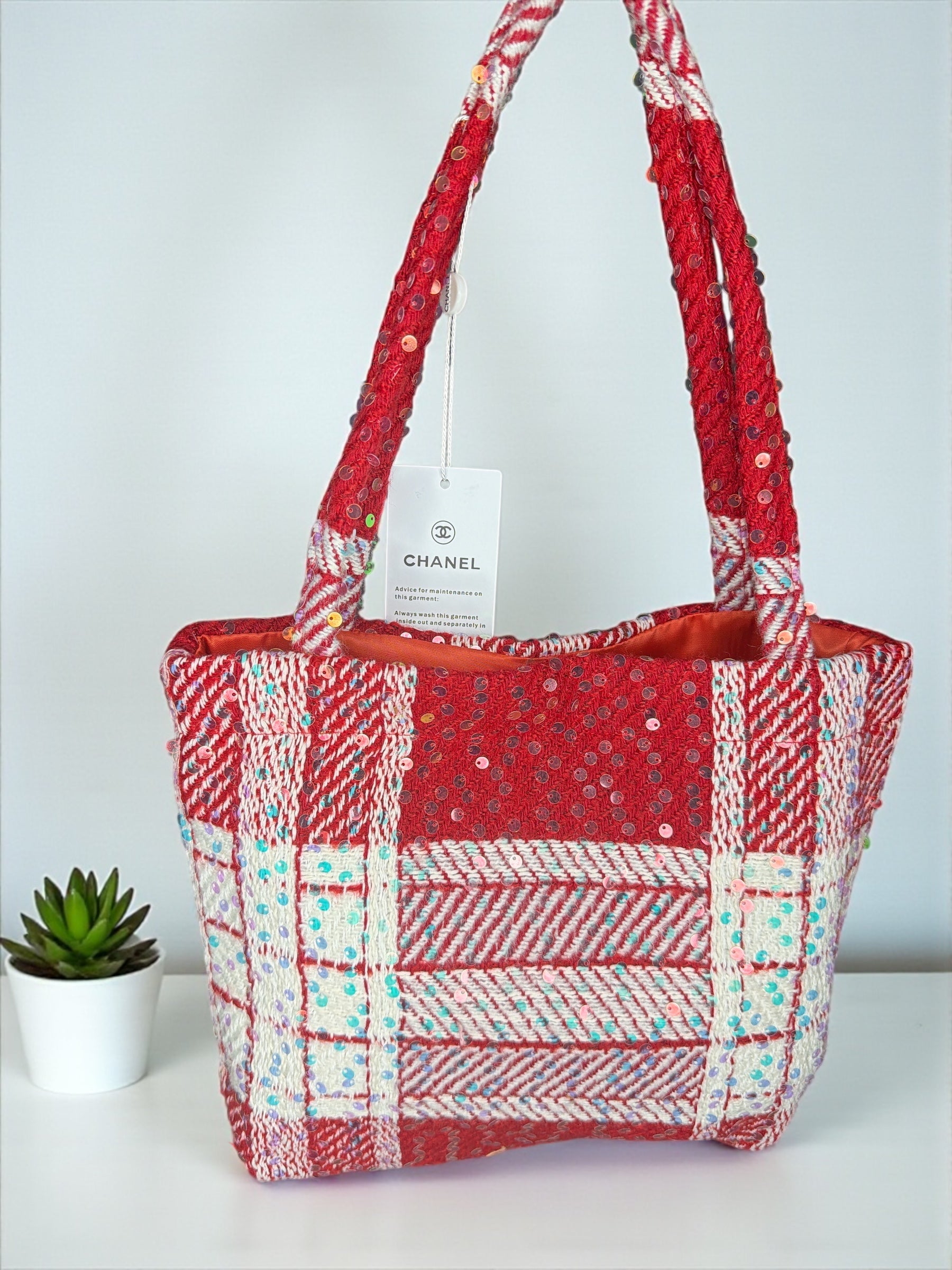 Red Sequin Chanel GWP Tote