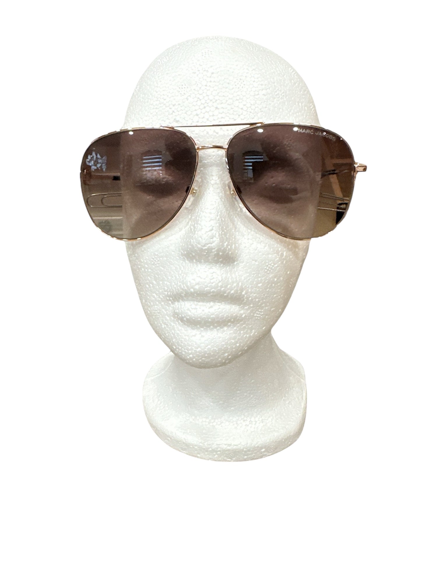 Marc Jacobs GOLD BROWN Aviator Sunglasses - Clairely Amazing