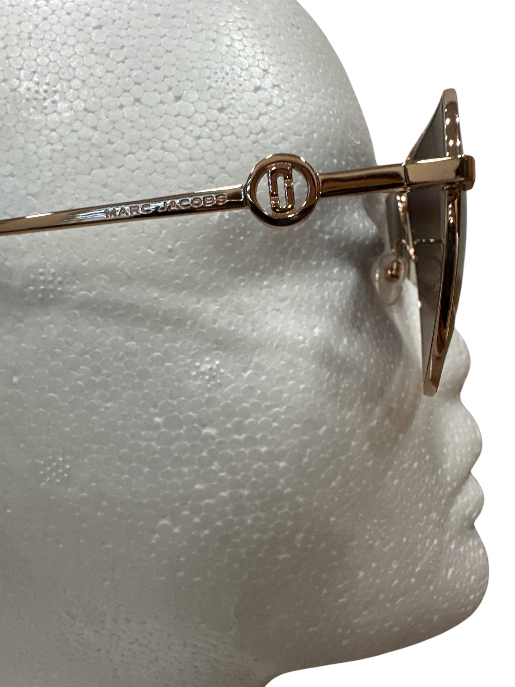 Marc Jacobs GOLD BROWN Aviator Sunglasses - Clairely Amazing