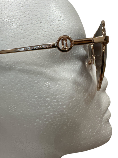 Marc Jacobs GOLD BROWN Aviator Sunglasses - Clairely Amazing