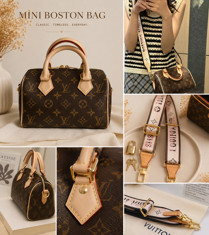 Mini Boston Bag – Classic Monogram Style