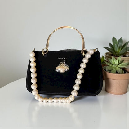 Mini Velvet Pearl Handle Bag (GWP Product)