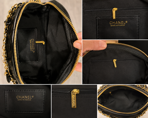 Luxury Pearl Accent Quilted Crossbody Bag – Black | (GWP) Editio