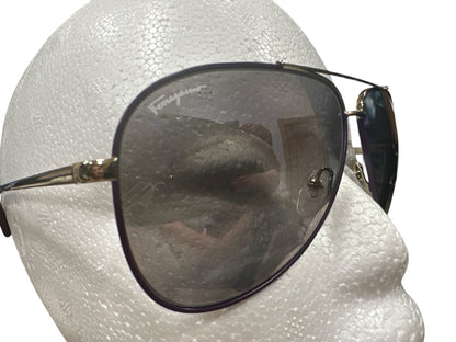 Salvatore Ferragamo Purple Aviator Sunglasses - Clairely Amazing