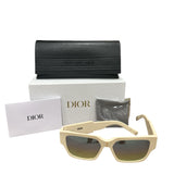 CHRISTIAN DIOR CD Logo Ivory Blue Mirrored Sunglasses - Clairely Amazing