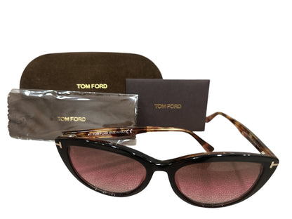 Tom Ford Isabella Women's Shiny Black/Pink Gradient Sunglasses - Clairely Amazing