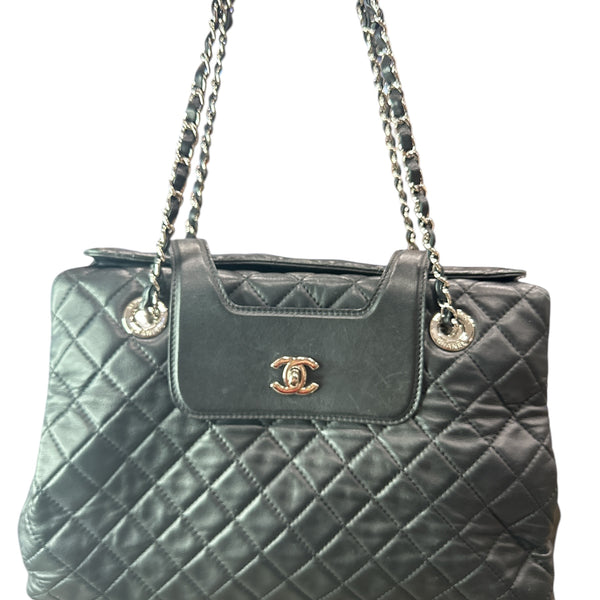 Chanel 3 Accordion Shopping Tote Quilted Lambskin - Clairely Amazing