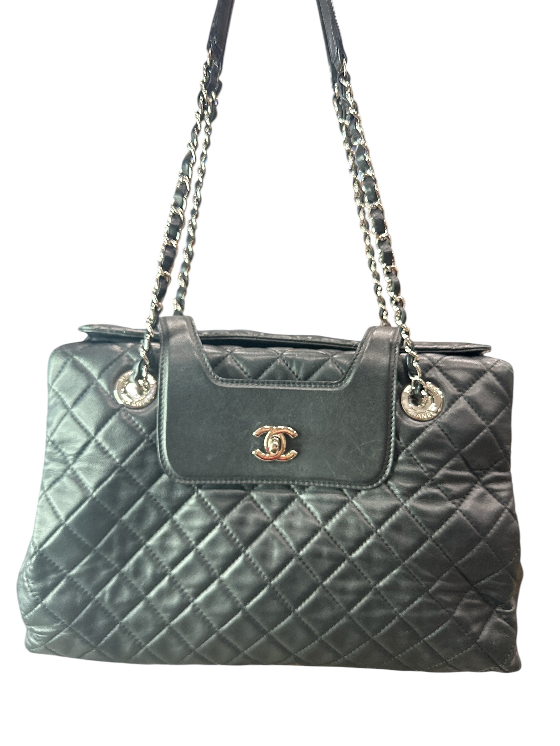 Chanel 3 Accordion Shopping Tote Quilted Lambskin - Clairely Amazing