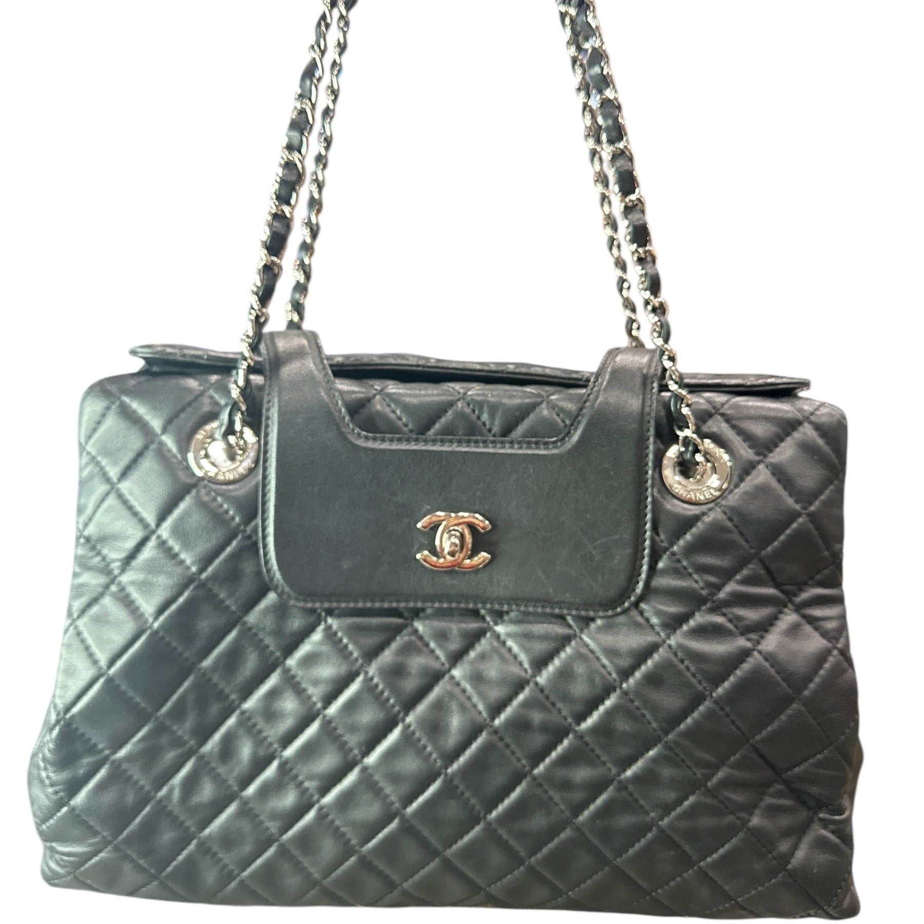 Chanel 3 Accordion Shopping Tote Quilted Lambskin - Clairely Amazing