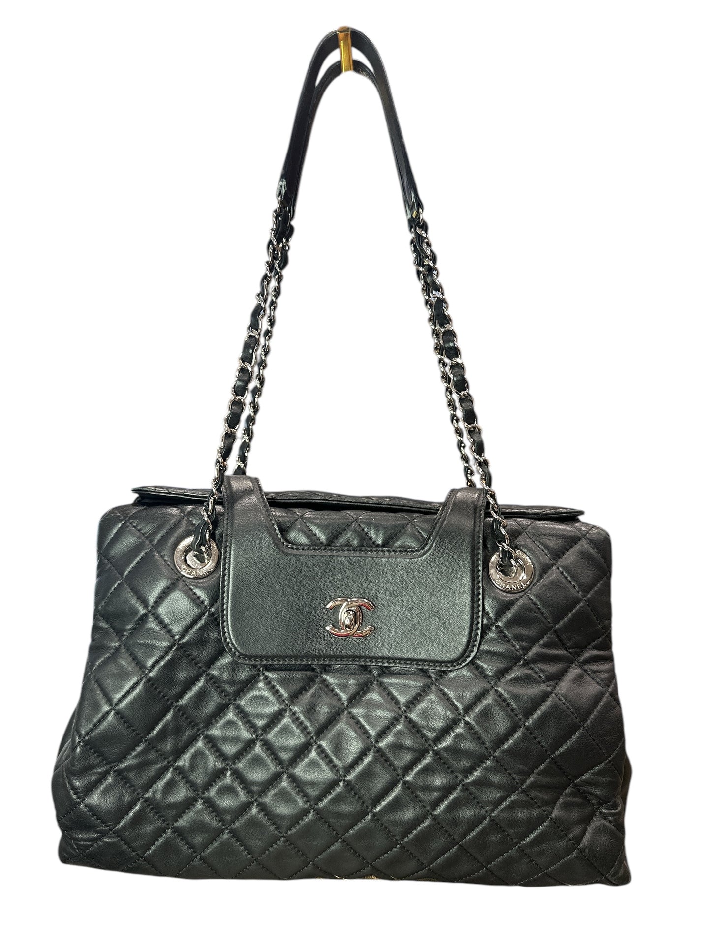 Chanel 3 Accordion Shopping Tote Quilted Lambskin - Clairely Amazing