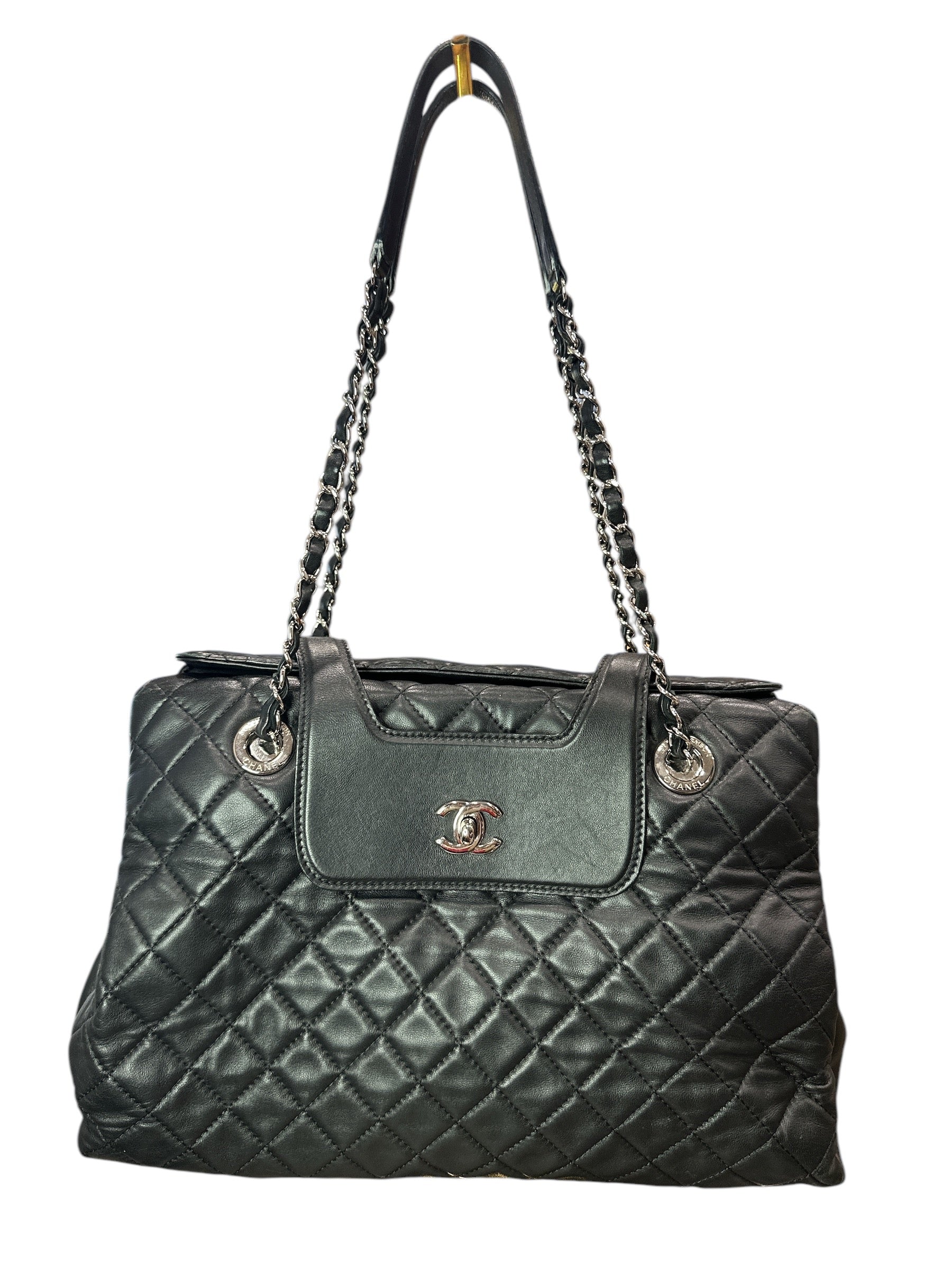 Chanel 3 Accordion Shopping Tote Quilted Lambskin - Clairely Amazing