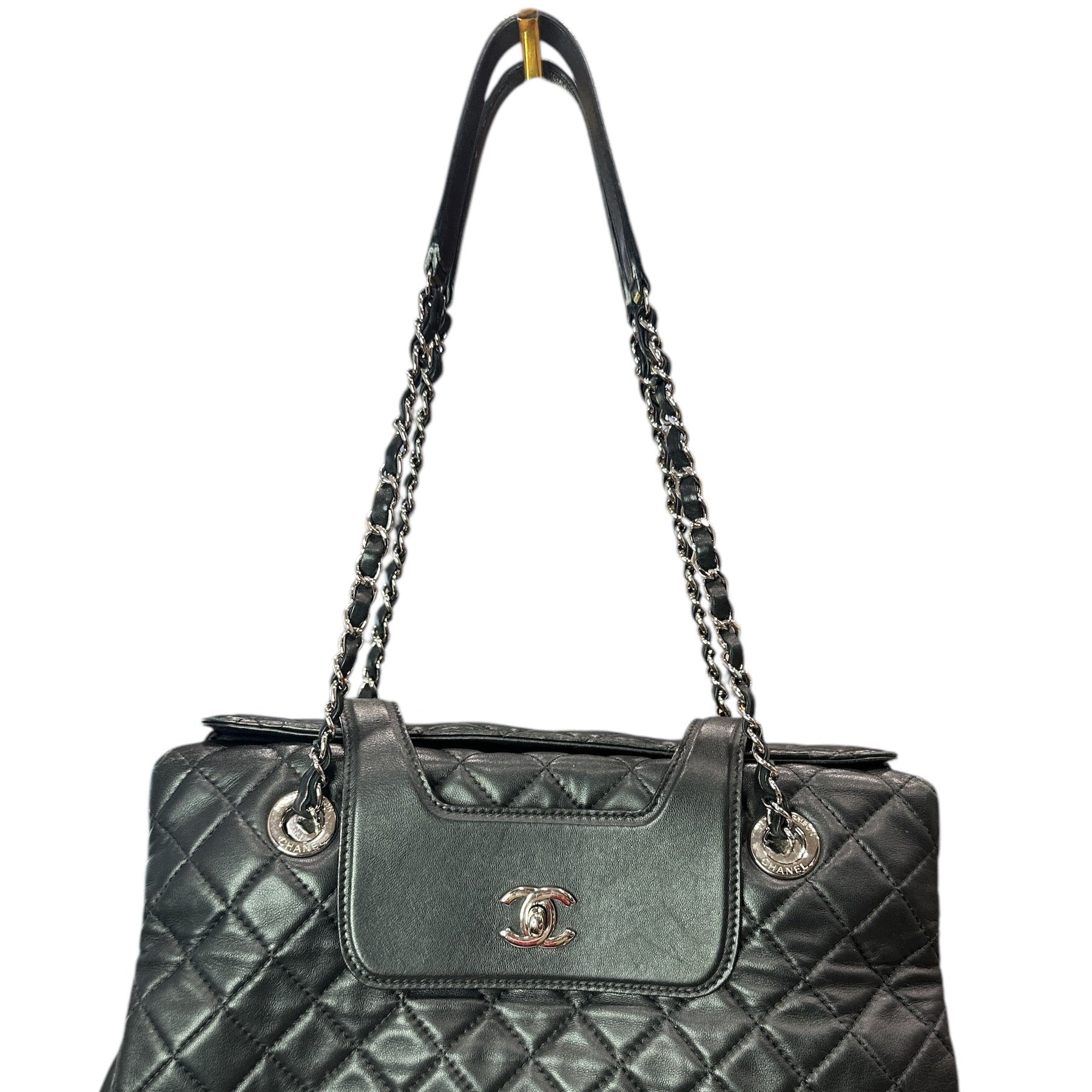 Chanel 3 Accordion Shopping Tote Quilted Lambskin - Clairely Amazing