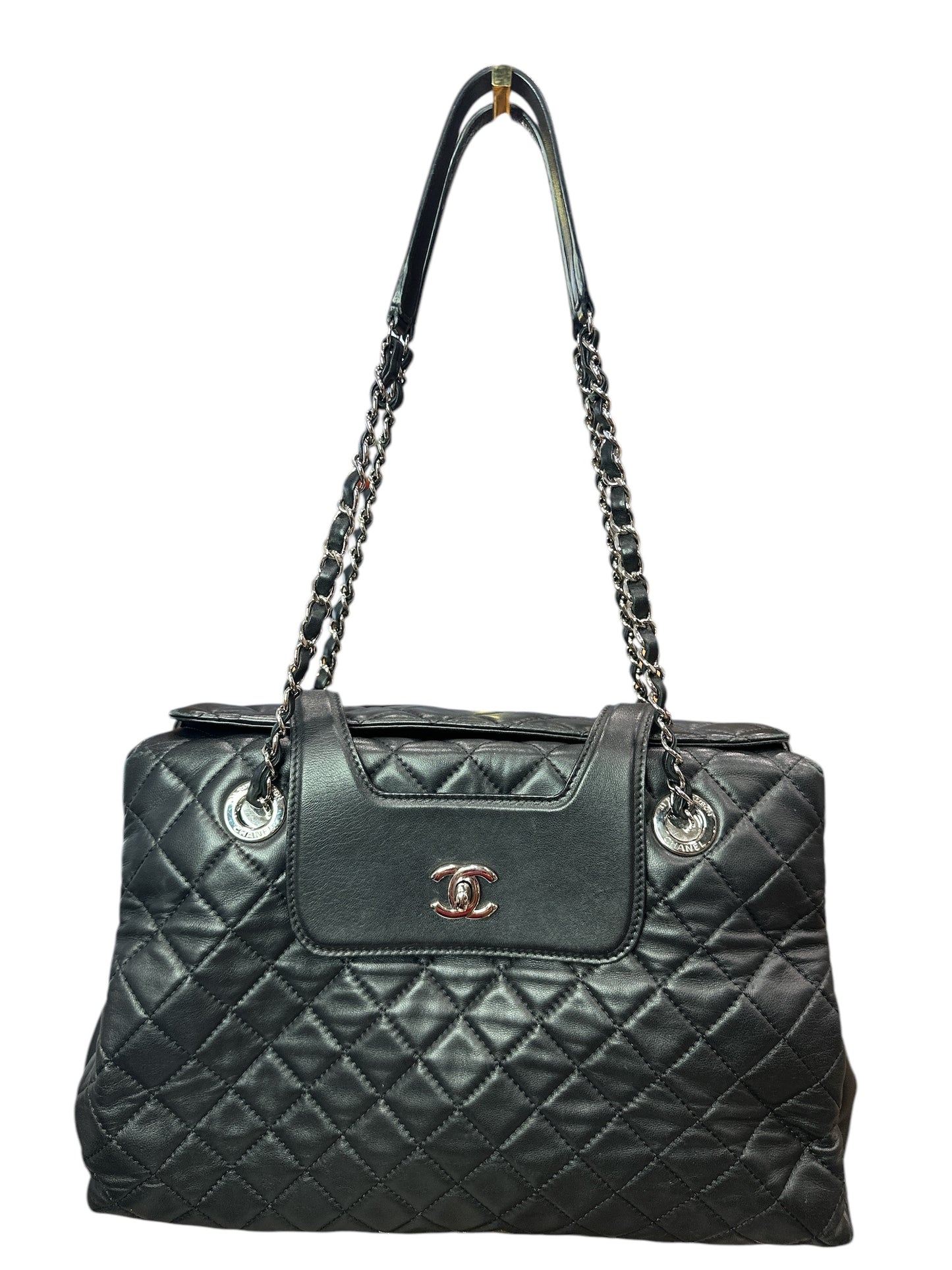 Chanel 3 Accordion Shopping Tote Quilted Lambskin - Clairely Amazing