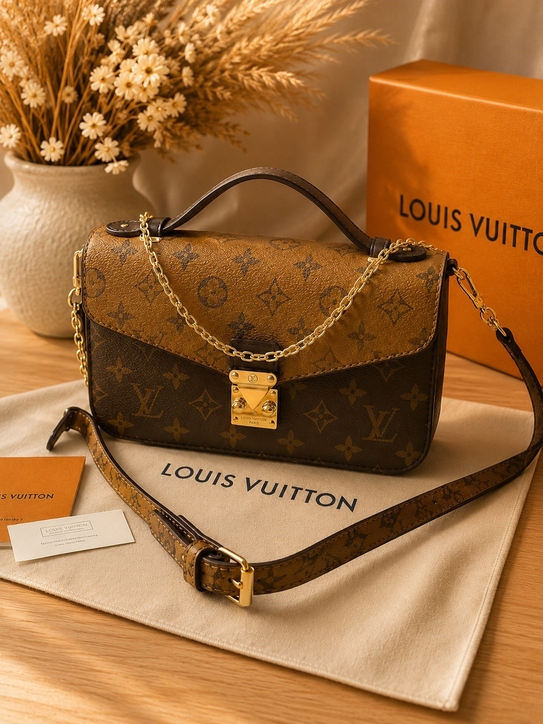 Elegant Top Handle Convertible Shoulder Bag