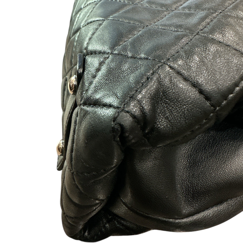 Chanel 3 Accordion Shopping Tote Quilted Lambskin - Clairely Amazing