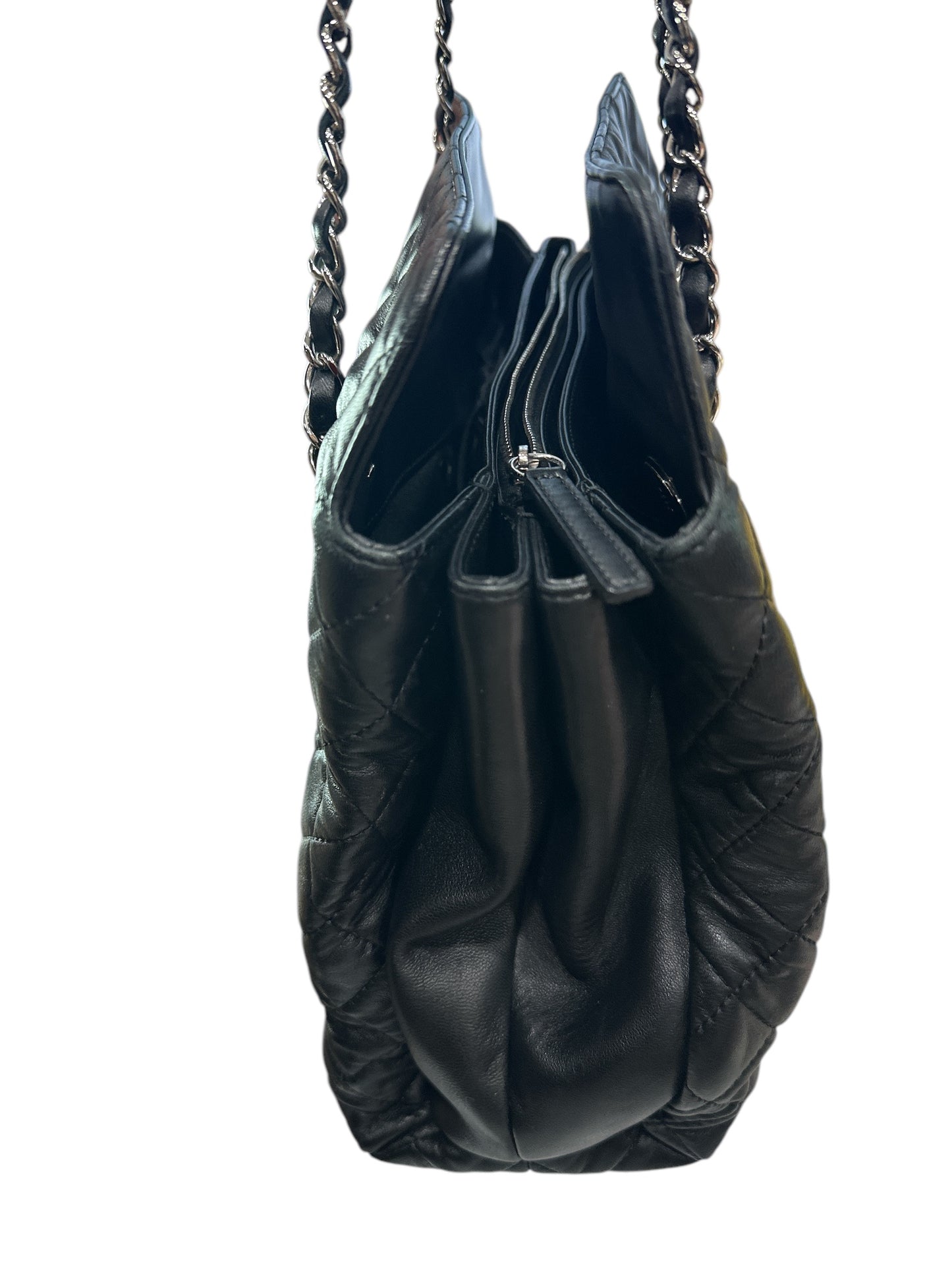 Chanel 3 Accordion Shopping Tote Quilted Lambskin - Clairely Amazing