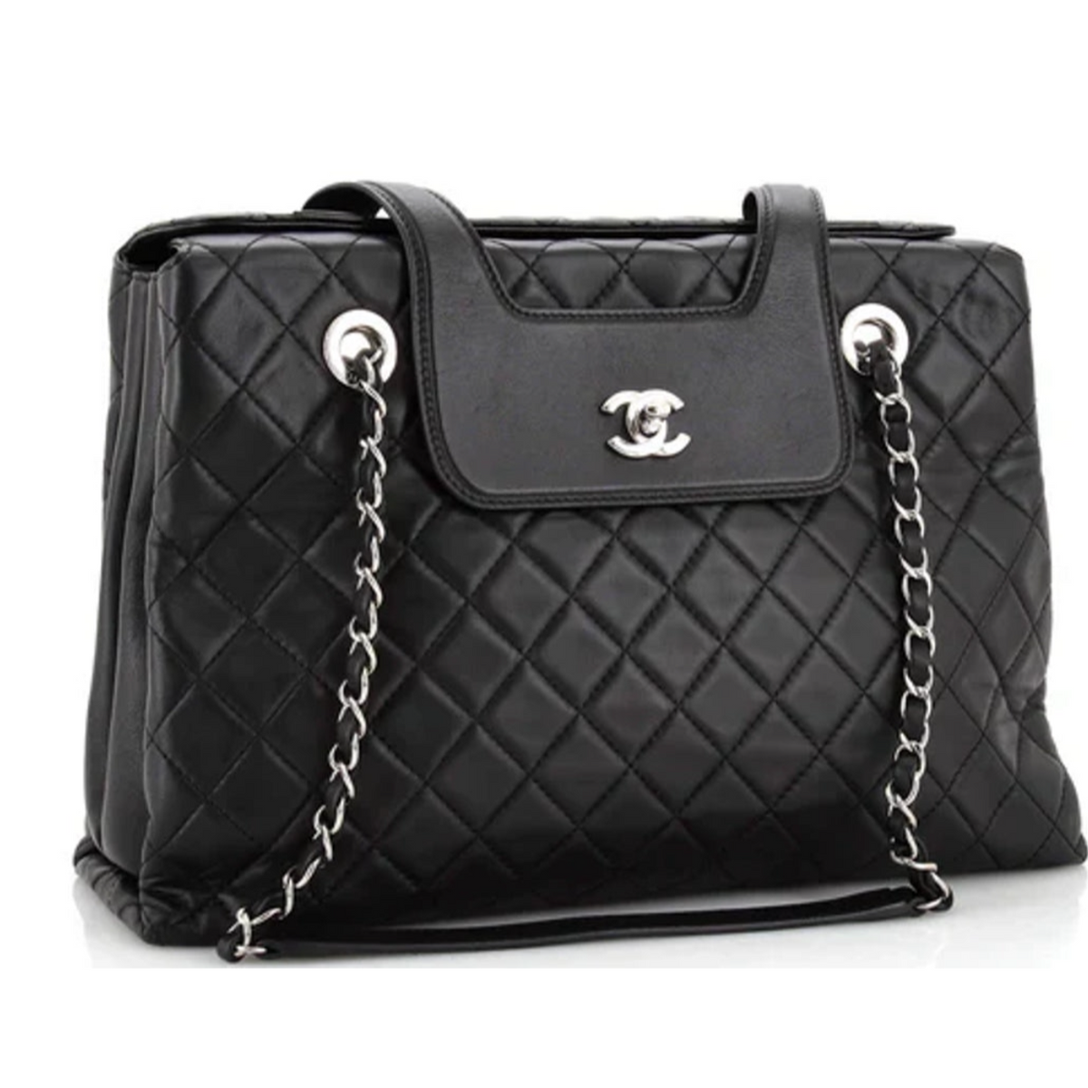 Chanel 3 Accordion Shopping Tote Quilted Lambskin - Clairely Amazing